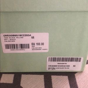 Brand new 100% Auth Off-White size 44, 11 US.